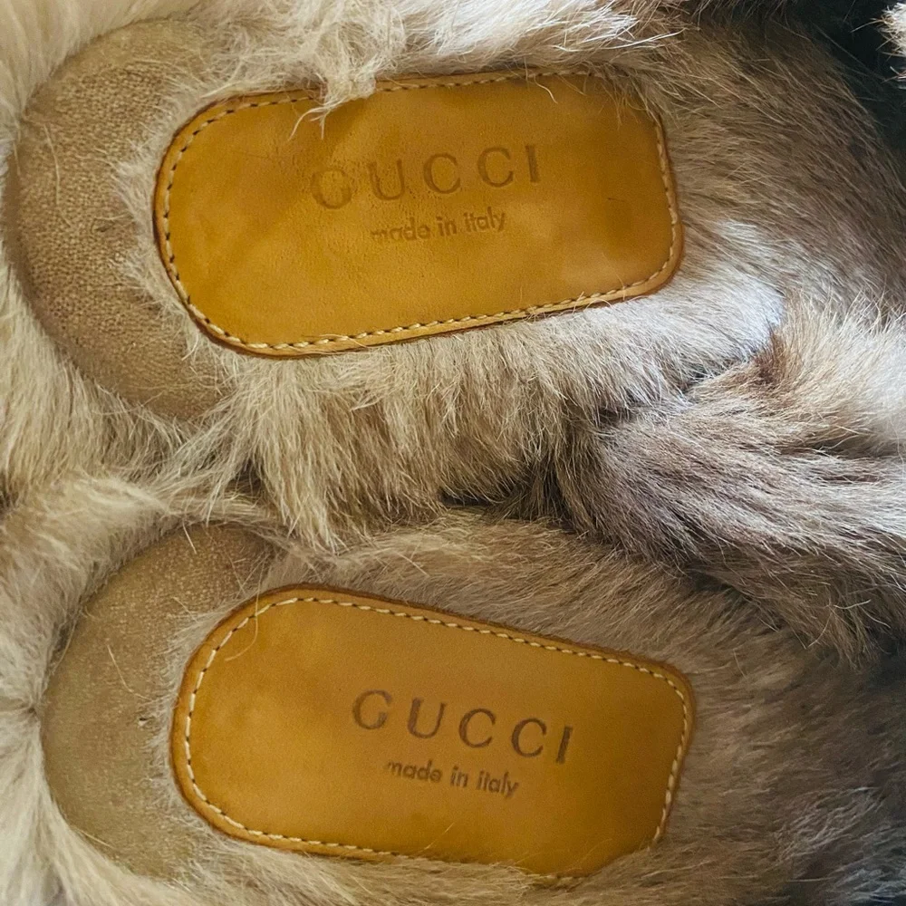 Gucci Gold and Red Emoji Flats - Picture 3 of 7